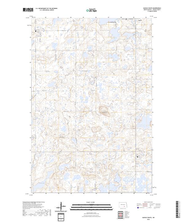 USGS Topographic Map – Gackle South