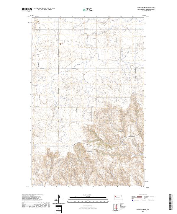 USGS Topographic Map – Gamache Creek
