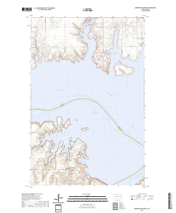 USGS Topographic Map – Garrison Dam North