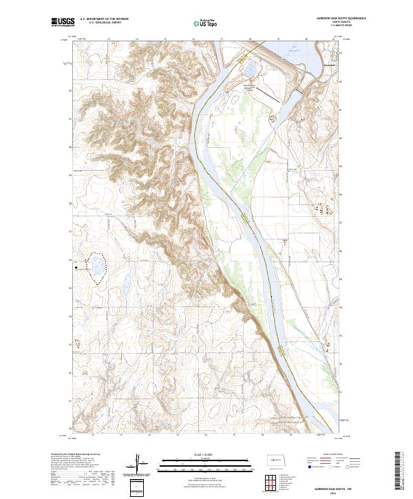 2024 Map of Garrison Dam South, 2024 Print