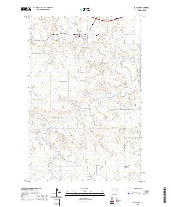 USGS Topographic Map – Gladstone