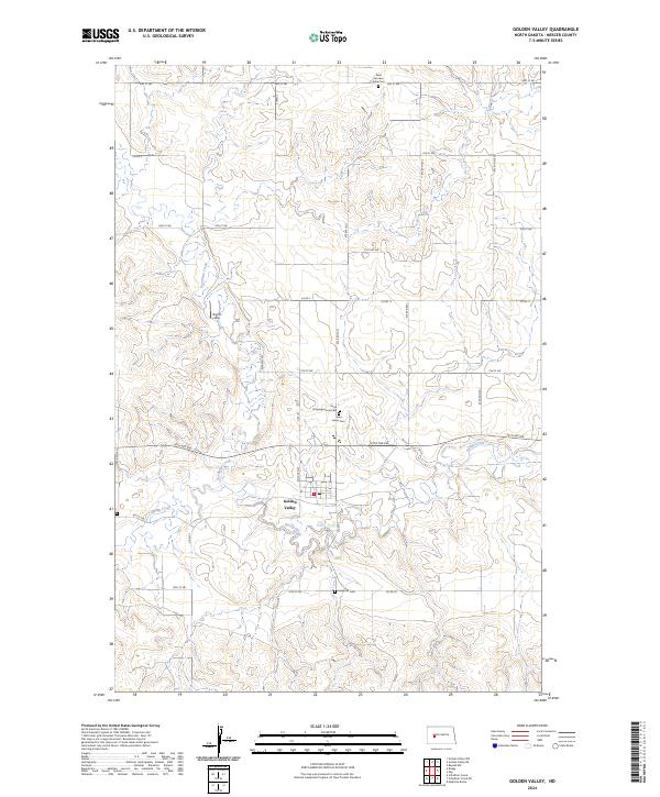 USGS Topographic Map – Golden Valley