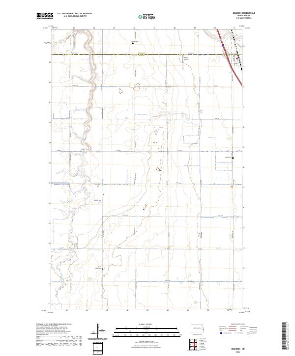 USGS Topographic Map – Grandin
