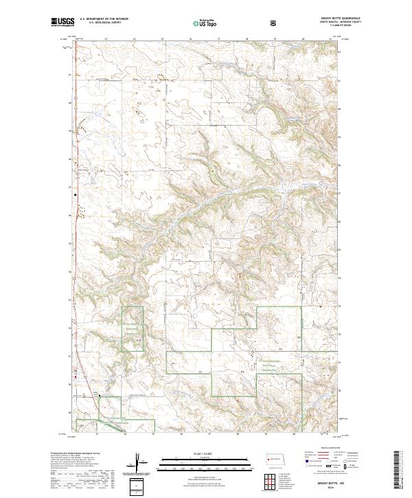 USGS Topographic Map – Grassy Butte