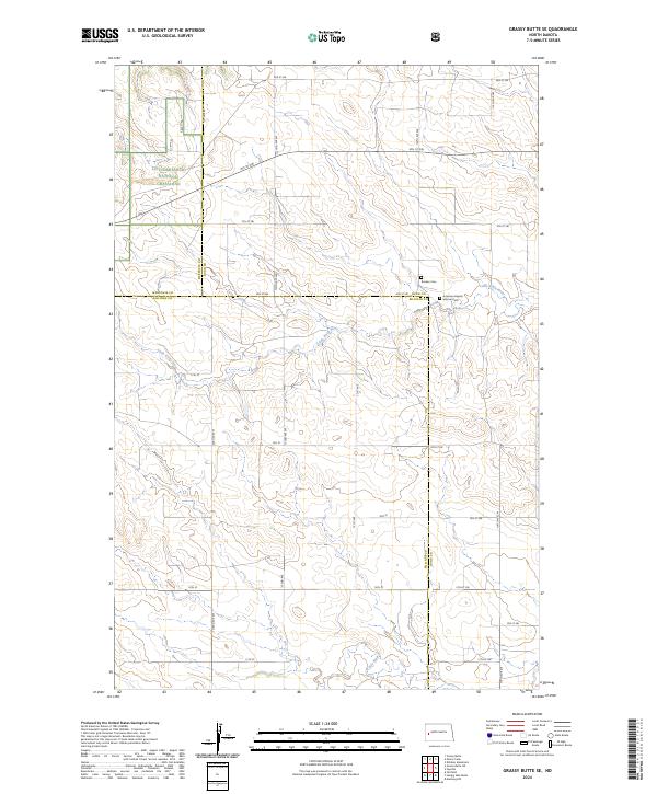 2024 Map of Grassy Butte SE, 2024 Print