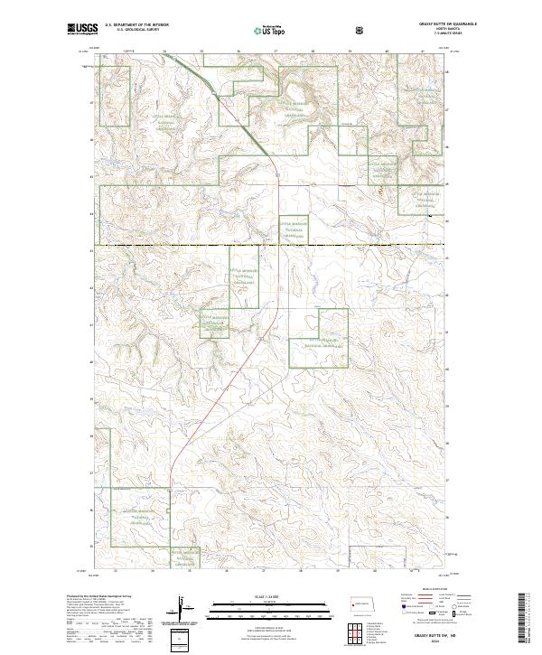 2024 Map of Grassy Butte SW, 2024 Print