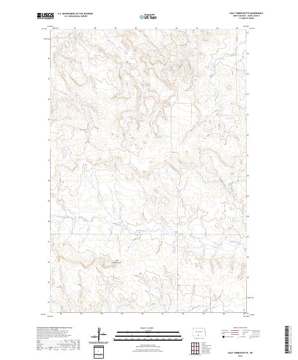 USGS Topographic Map – Half Timber Butte