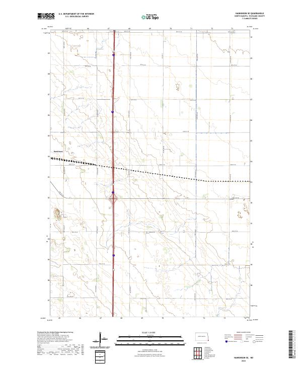 USGS Topographic Map – Hankinson SE