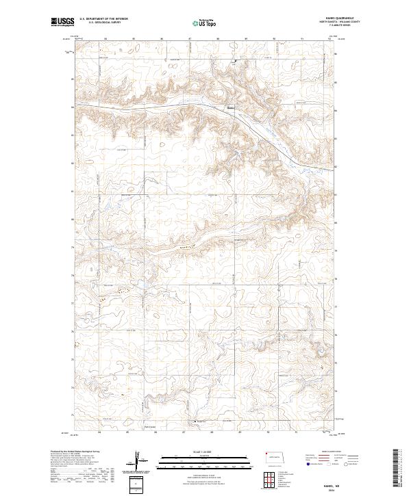 USGS Topographic Map – Hanks