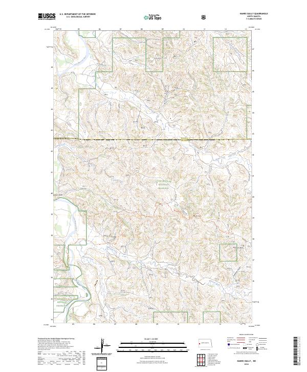 USGS Topographic Map – Hanks Gully