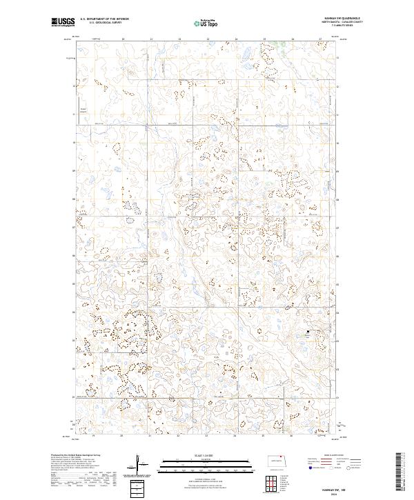 USGS Topographic Map – Hannah SW
