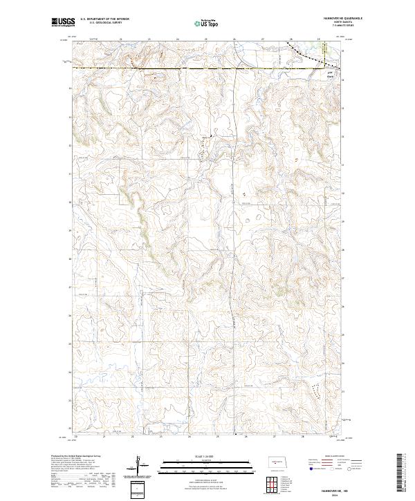 USGS Topographic Map – Hannover NE