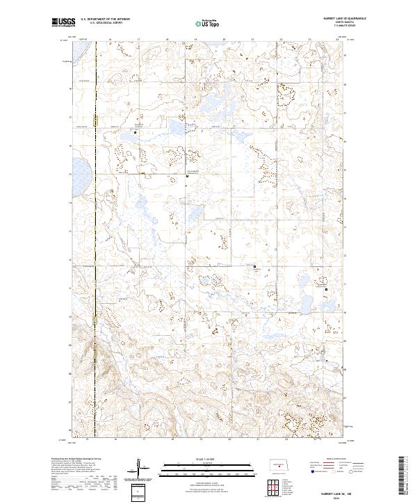 USGS Topographic Map – Harriet Lake SE