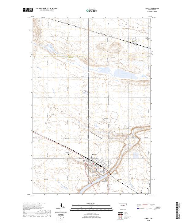 USGS Topographic Map – Harvey