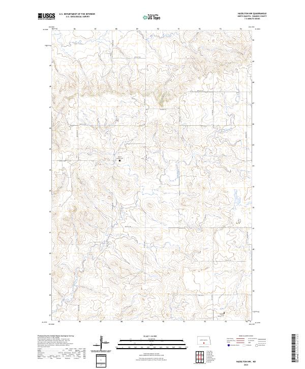2024 Map of Hazelton NW, 2024 Print