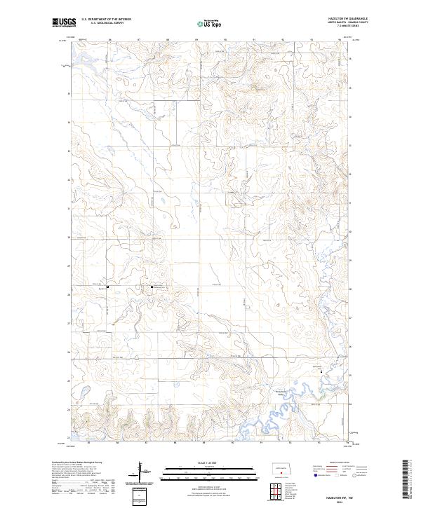 USGS Topographic Map – Hazelton SW
