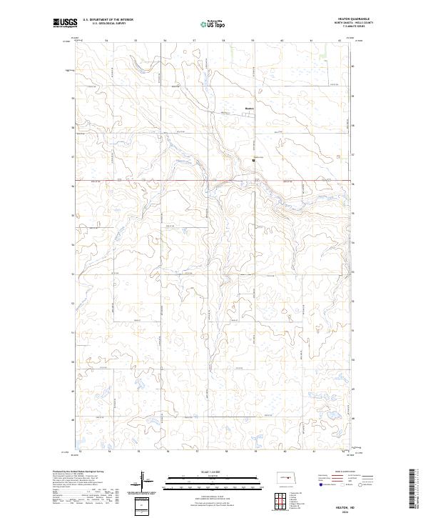 USGS Topographic Map – Heaton