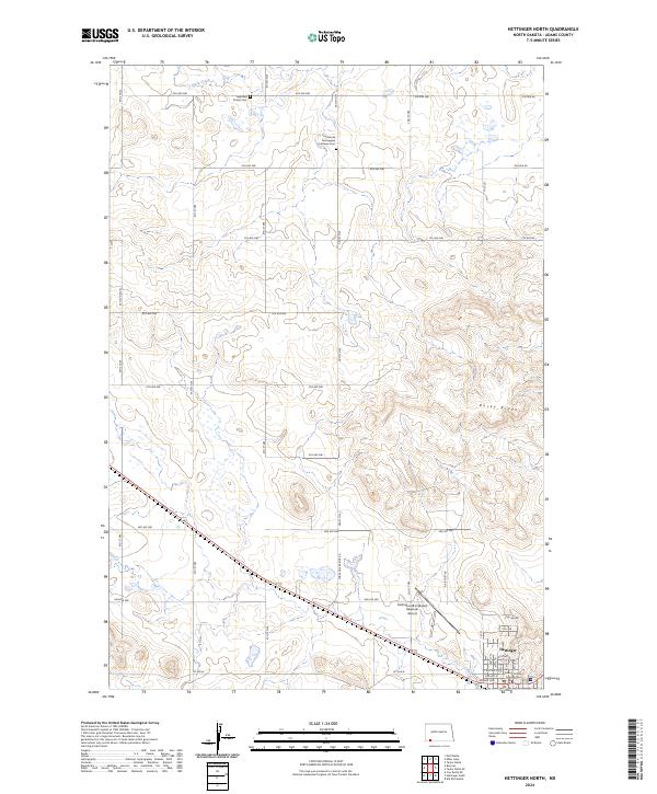 USGS Topographic Map – Hettinger North