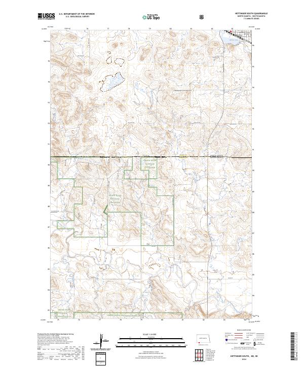 USGS Topographic Map – Hettinger South
