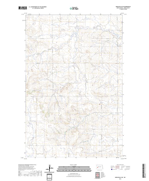 2024 Map of Hirschville SW, 2024 Print