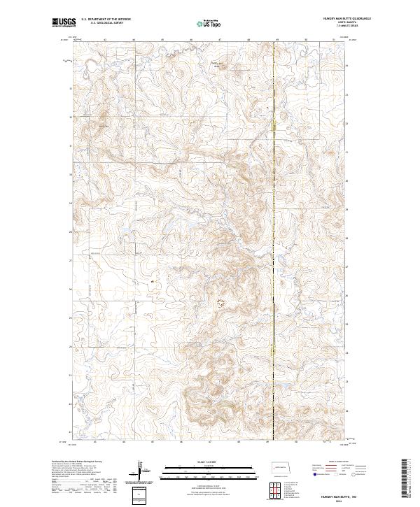 USGS Topographic Map – Hungry Man Butte