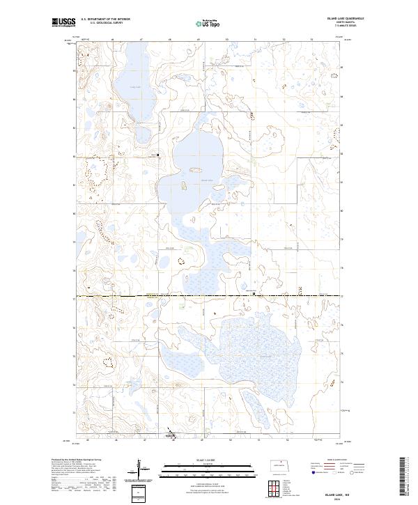USGS Topographic Map – Island Lake