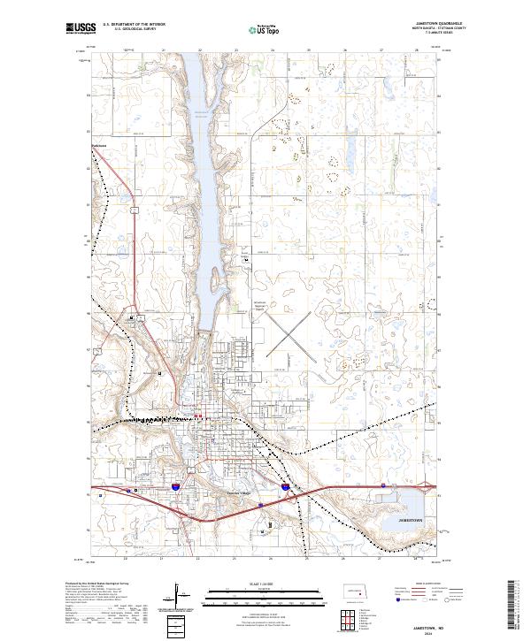 USGS Topographic Map – Jamestown