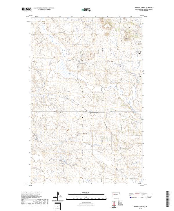 USGS Topographic Map – Johnsons Corner