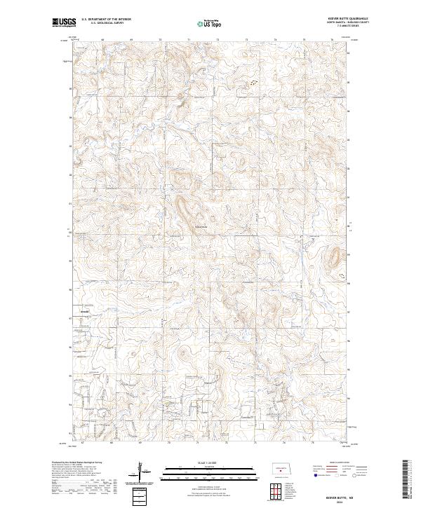 USGS Topographic Map – Keever Butte