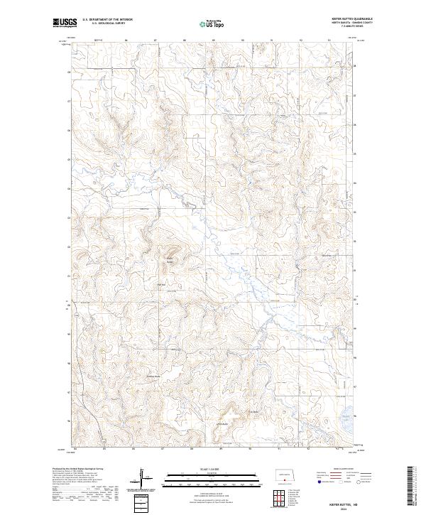 USGS Topographic Map – Kiefer Buttes