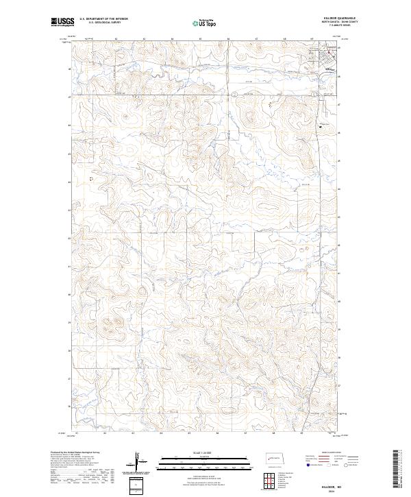 USGS Topographic Map – Killdeer