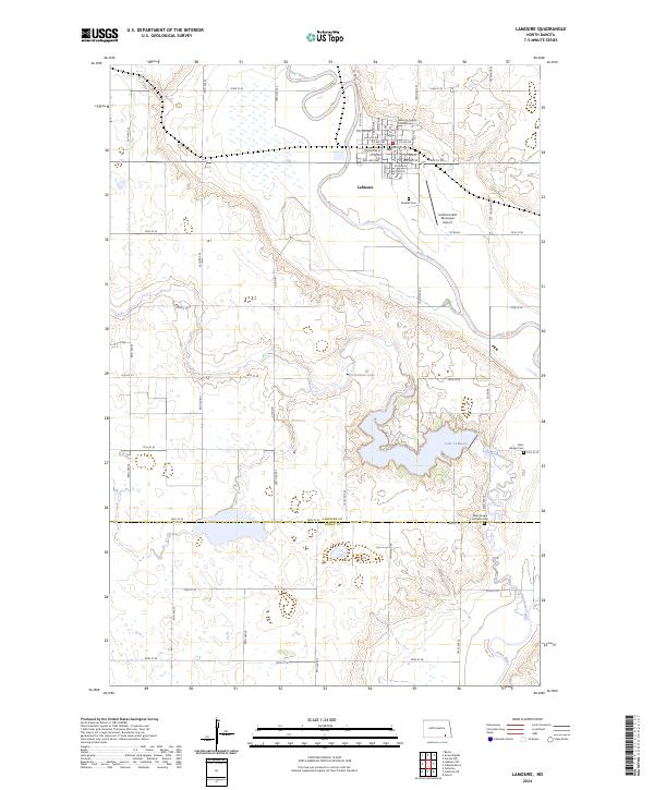 USGS Topographic Map – LaMoure