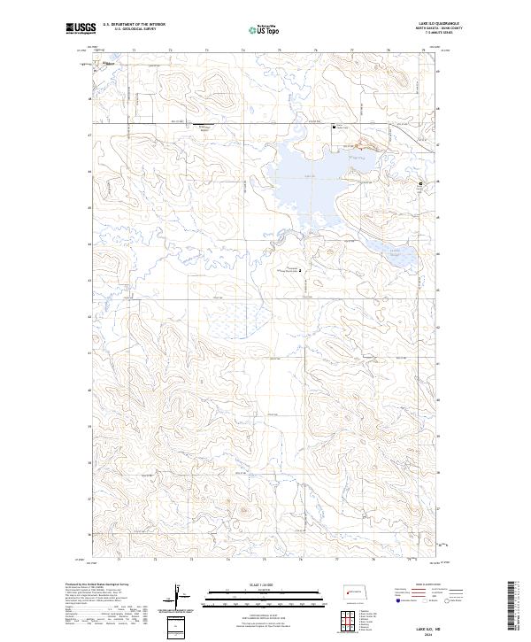 USGS Topographic Map – Lake Ilo