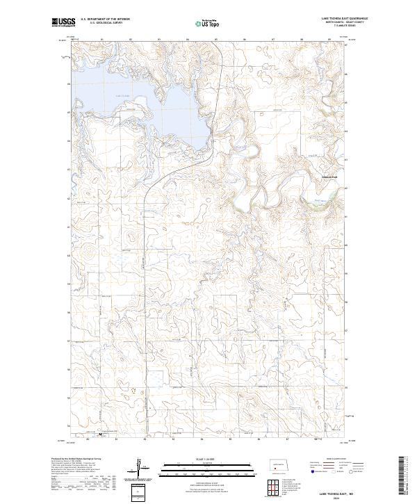 USGS Topographic Map – Lake Tschida East