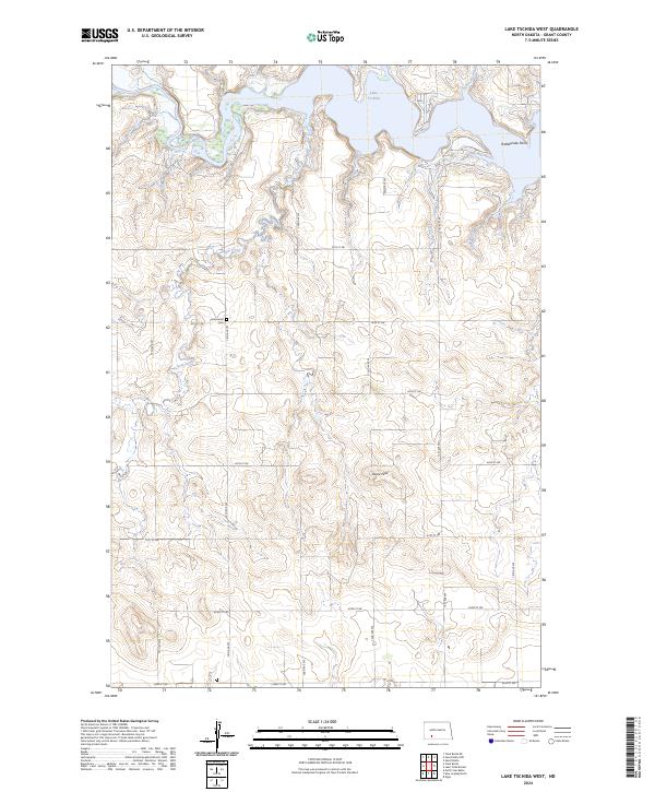 USGS Topographic Map – Lake Tschida West