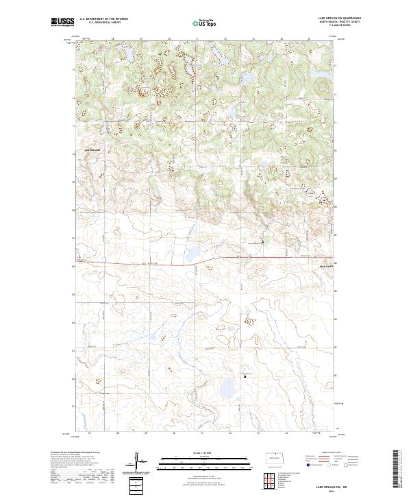 USGS Topographic Map – Lake Upsilon SW