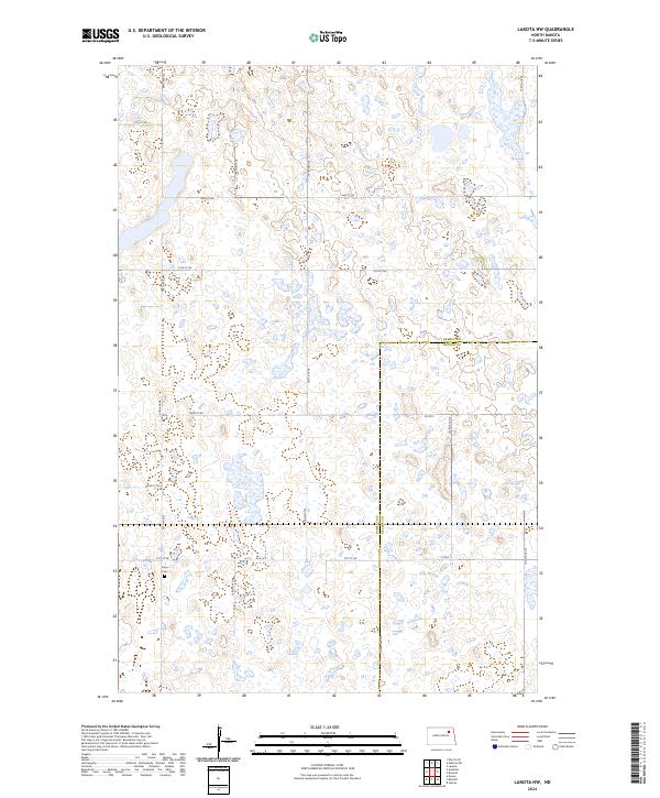 USGS Topographic Map – Lakota NW