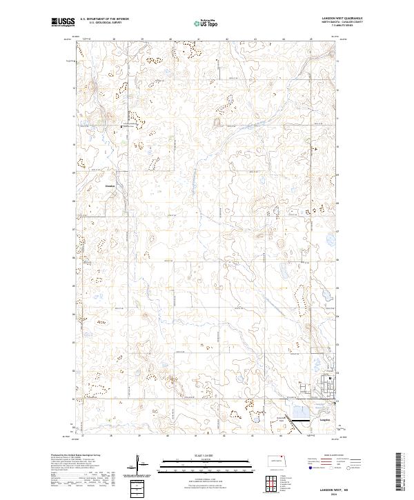 USGS Topographic Map – Langdon West