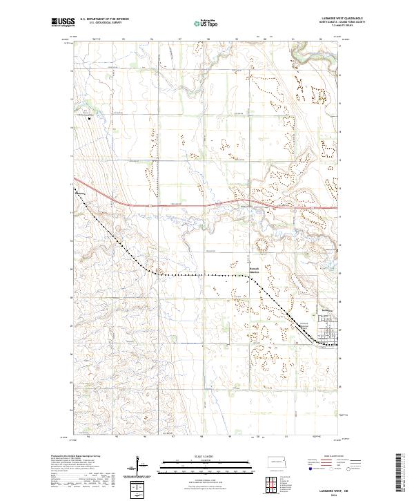 USGS Topographic Map – Larimore West