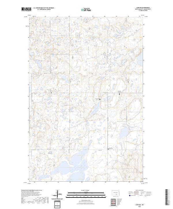 USGS Topographic Map – Lehr NW