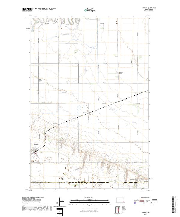 USGS Topographic Map – Leonard