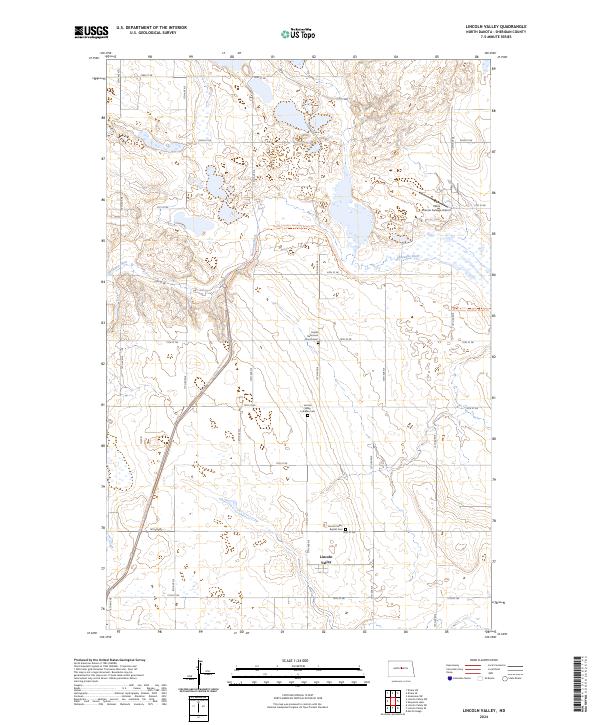 USGS Topographic Map – Lincoln Valley