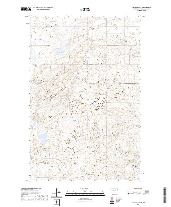 USGS Topographic Map – Lincoln Valley SE