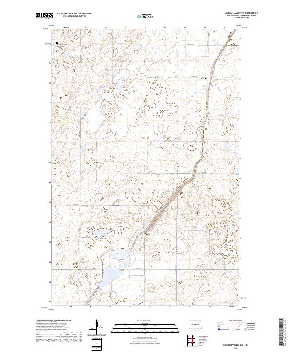 USGS Topographic Map – Lincoln Valley SW