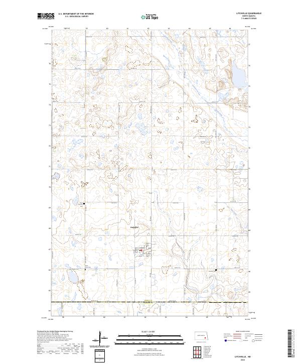USGS Topographic Map – Litchville