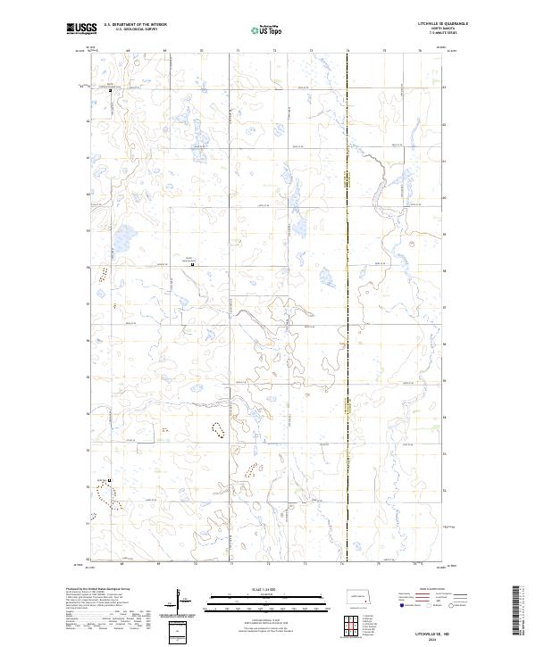 USGS Topographic Map – Litchville SE
