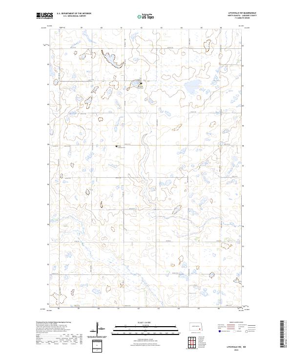 USGS Topographic Map – Litchville SW