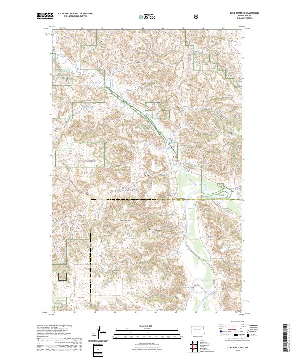 USGS Topographic Map – Lone Butte NE