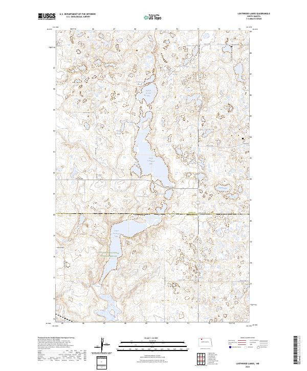 USGS Topographic Map – Lostwood Lakes