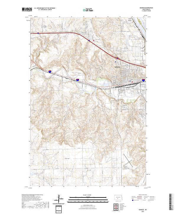USGS Topographic Map – Mandan
